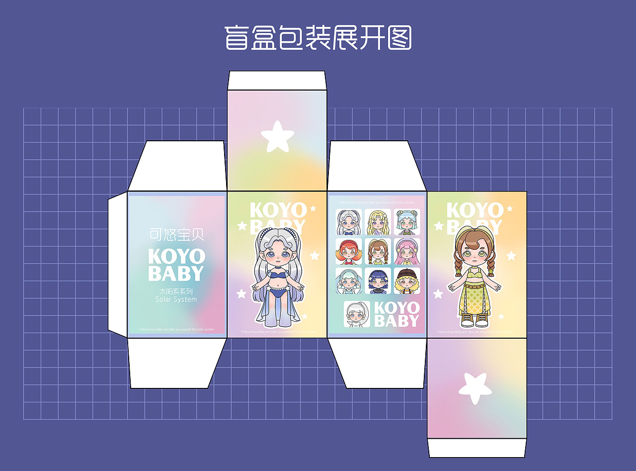 原创koyo可悠太阳系系列盲盒设计