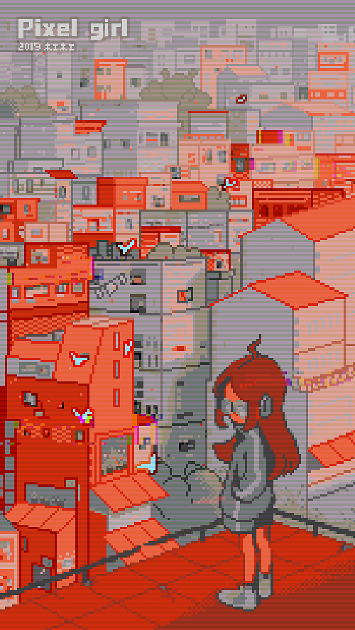 【像素风】Pixel girl（图ZMTc3NTIzMTI4） - 像素画 - 站酷设计师杠铃酱原创素材 - 站酷ZCOOL