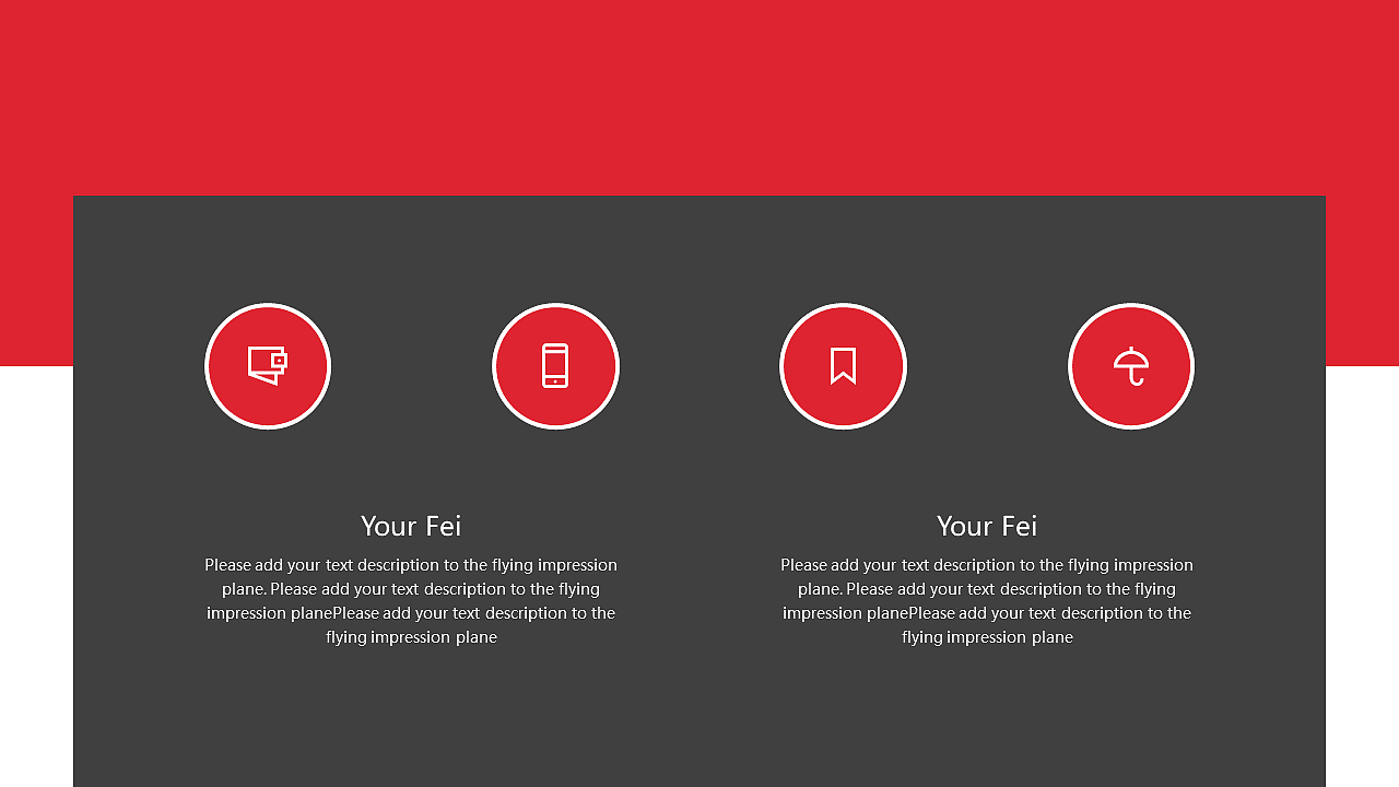 欧美风红色工作计划模板