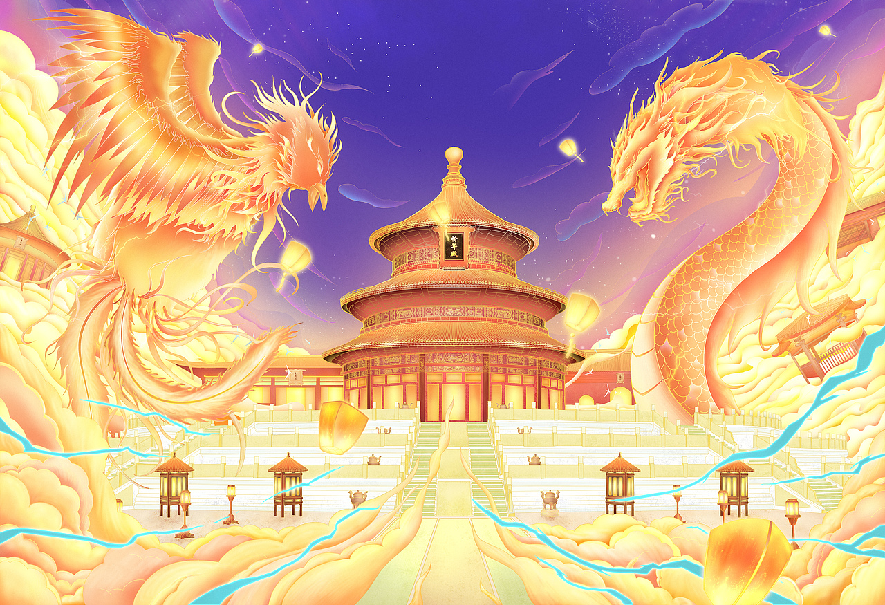 最美天坛——祈（图ZMjY4NjA1NTQ4） - 商业插画 - 站酷设计师sjme原创素材 - 站酷ZCOOL