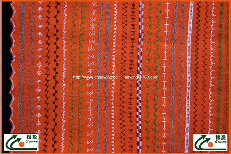 服装特种工艺样布图刺绣设计参考特种缝纫机针车效果图
