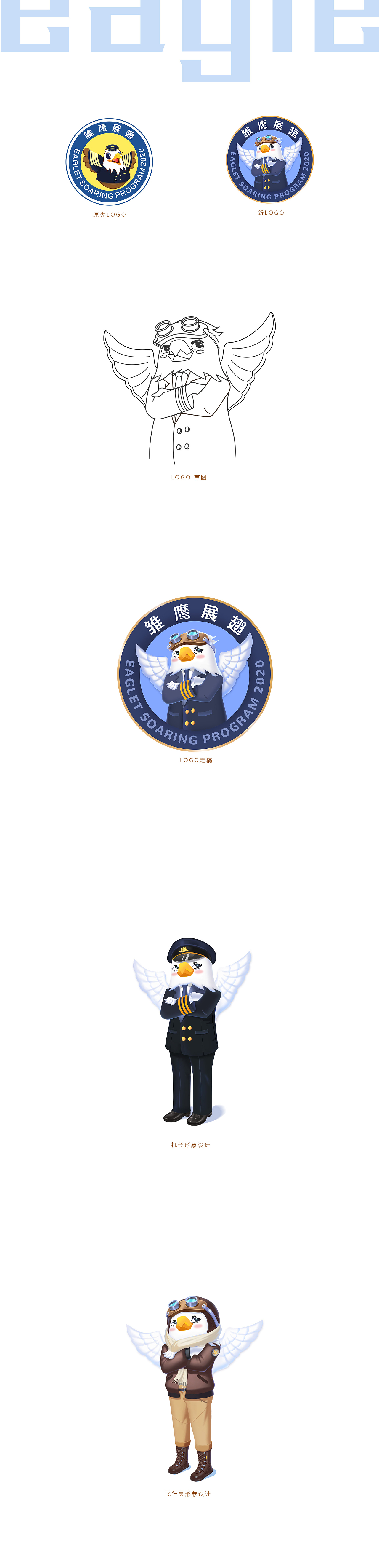 雏鹰展翅IP形象设计（图ZMjU3NTQ1NTY0） - IP形象 - 站酷设计师一个不正确的人原创素材 - 站酷ZCOOL