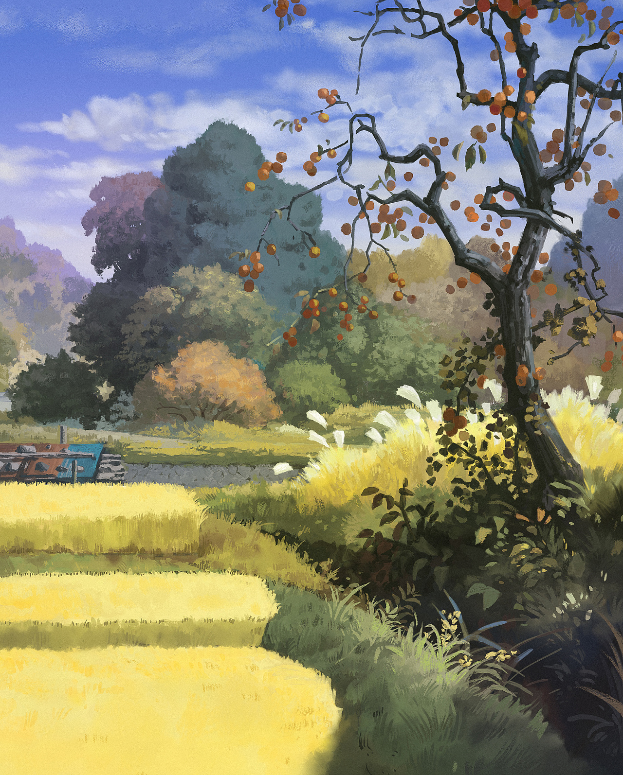 田野|插画|创作习作|梨花湾 - 原创作品 - 站酷 (zcool)