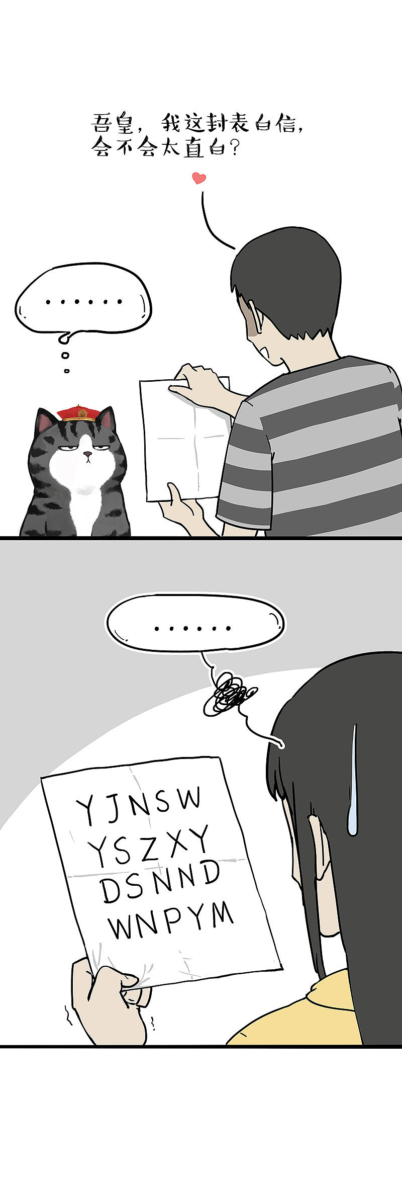 我把表白语加了密，这场表白算白表（图ZMjg1MzA5MzI0） - 中/长篇漫画 - 站酷设计师吾皇的白茶原创素材 - 站酷ZCOOL