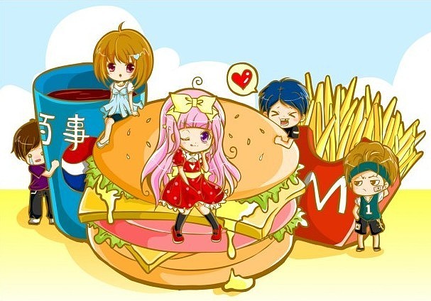 Q版外國餐小人物（圖ZMzgyMDIwMA==） - 概念設(shè)定 - 站酷設(shè)計師比卡娜娜子原創(chuàng)素材 - 站酷ZCOOL