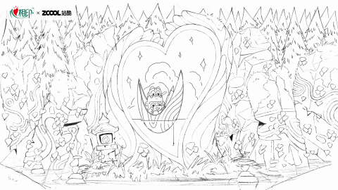 心相印 - 密林之“镜”（图ZMzM3Mjc5MDI0） - 商业插画 - 站酷设计师大脑荷载原创素材 - 站酷ZCOOL