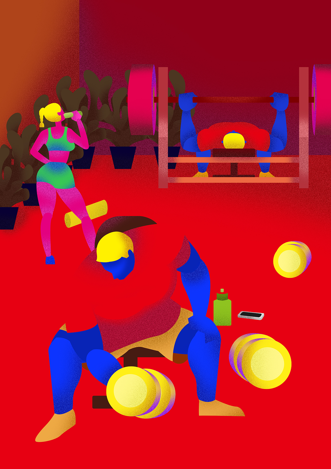 FITNESS 健身（图ZMTQ2ODg4OTk2） - 创作习作 - 站酷设计师orangec_S原创素材 - 站酷ZCOOL