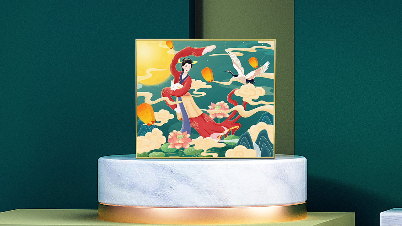 金秋满月 古风插画作品提案（图ZMjA2MTQ4MjI4） - 商业插画 - 站酷设计师设计黄皮皮原创素材 - 站酷ZCOOL