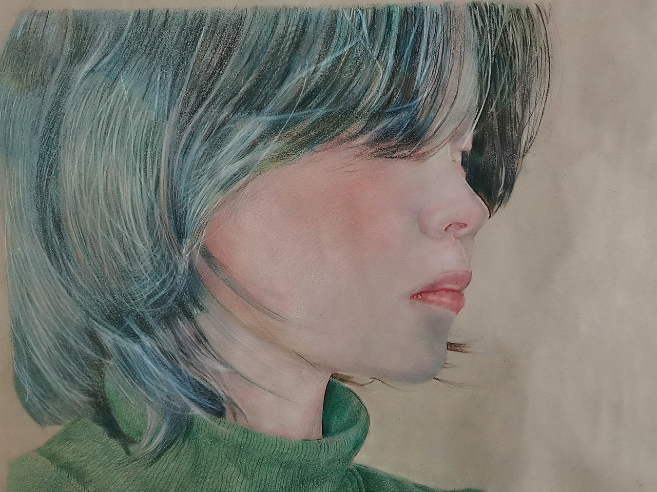 彩铅画，美丽女孩（图ZMTk0NDgyNDY4） - 绘画 - 站酷设计师柯子颜原创素材 - 站酷ZCOOL