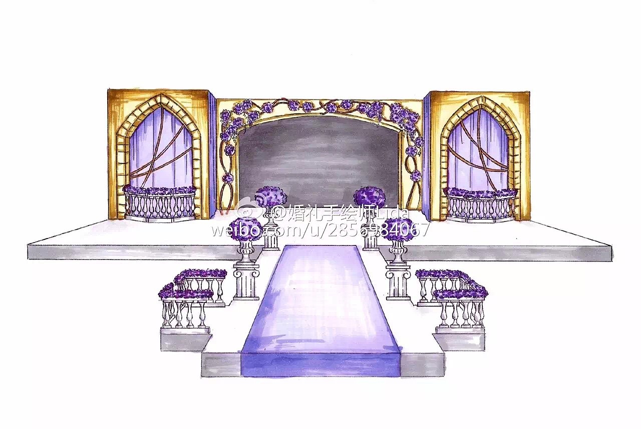 婚礼手绘作品（图ZMTA4NjU0OTQw） - 其他平面 - 站酷设计师安妮婚礼手绘原创素材 - 站酷ZCOOL