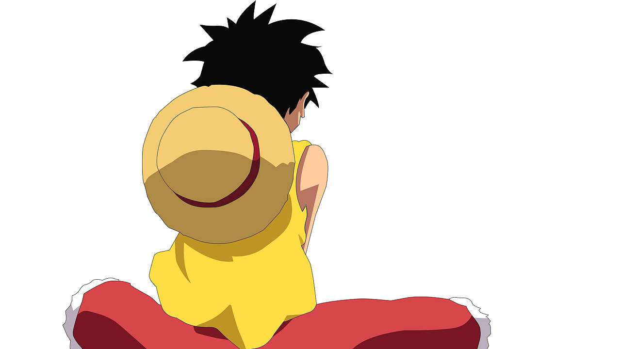 海贼王路飞电脑壁纸 鼠绘 / 线稿 / 过程