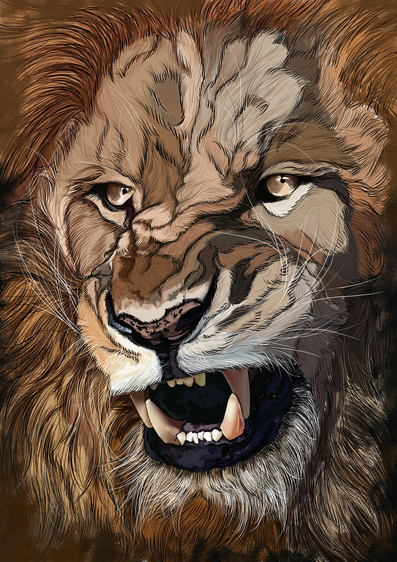 狮子|插画|商业插画|巧克力先森海鹏_原创作品-站酷zcool