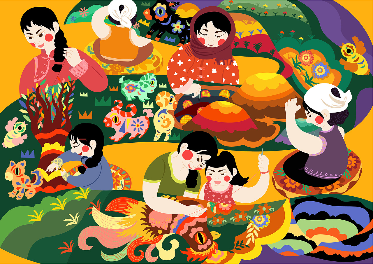 文创设计《忆梦陕北》 (毕设作品)（图ZMTU5NDM1NDUy） - 艺术插画 - 站酷设计师曲奇祺原创素材 - 站酷ZCOOL