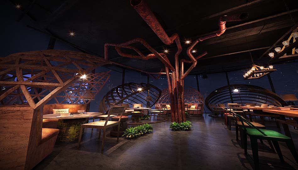 西安音乐餐厅装修设计【半导体主题餐厅】（图ZMTQ5NTU5ODY4） - 家装设计 - 站酷设计师西安音乐餐厅装修原创素材 - 站酷ZCOOL