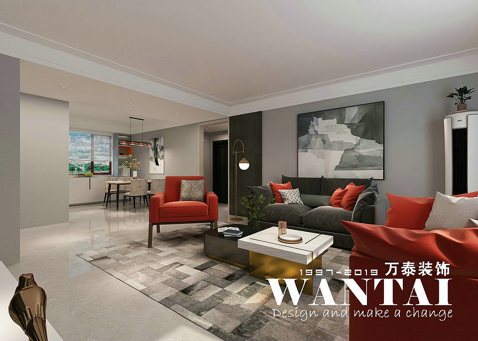 泰安开元盛世·硕园145m²现代装修效果图—设计师张利