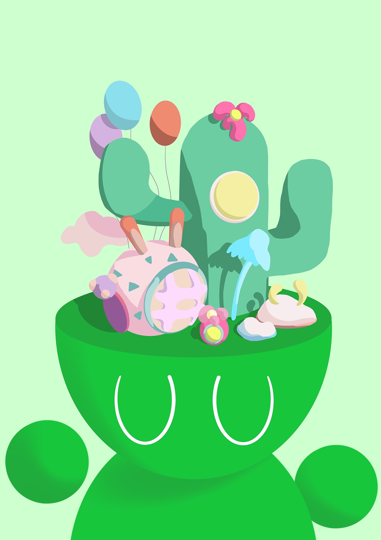 原创ip绿娃系列·绿娃度假指南3637|平面|ip形象|7ilisharks_原创