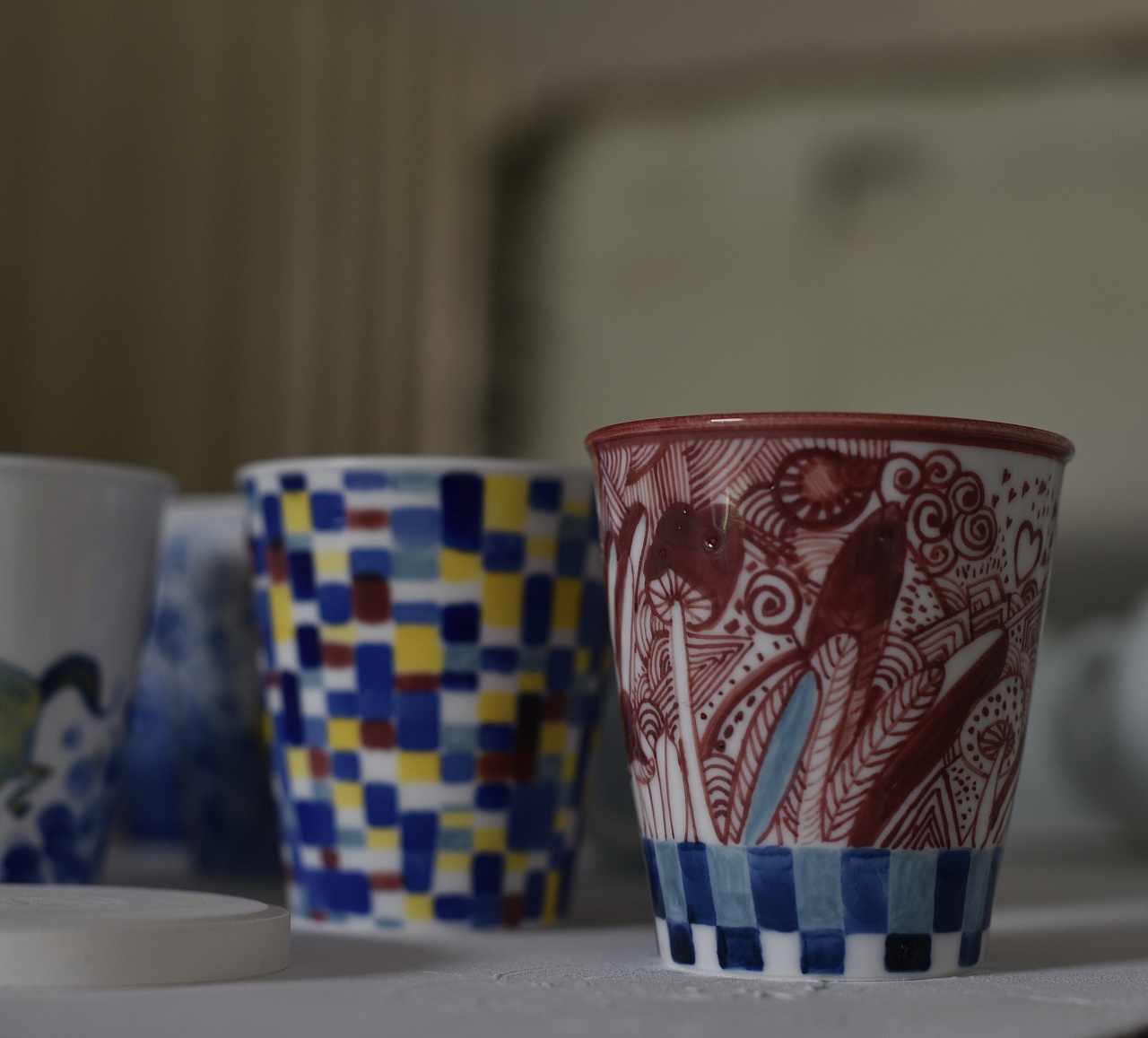 手绘陶瓷艺术杯|手工艺|工艺品设计|柚子绘画 - 原创作品 - 站酷