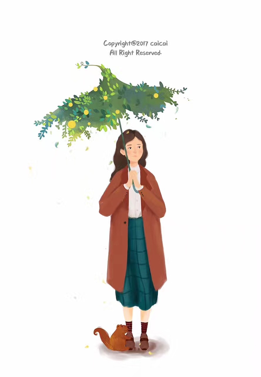 下雨天（图ZODI1ODE5MjQ=） - 商业插画 - 站酷设计师小菜菜菜菜一碟原创素材 - 站酷ZCOOL