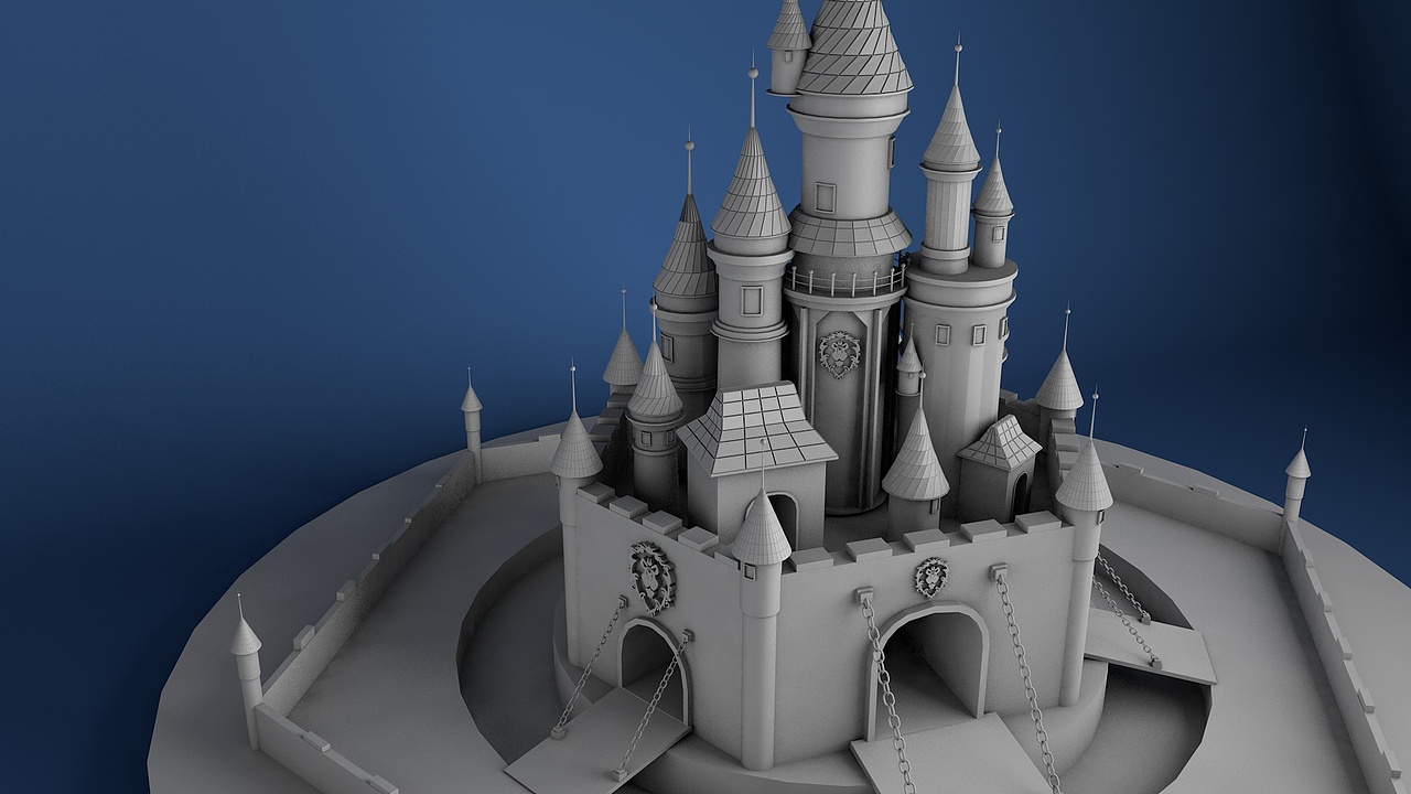 c4d练习——城堡