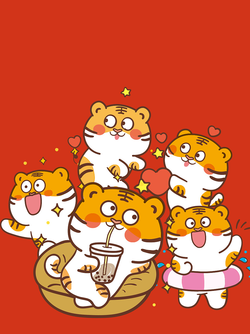 微信红包封面2022虎年新年红包（图ZMjcyNDk4OTM2） - 商业插画 - 站酷设计师阿茹生肖IP原创素材 - 站酷ZCOOL