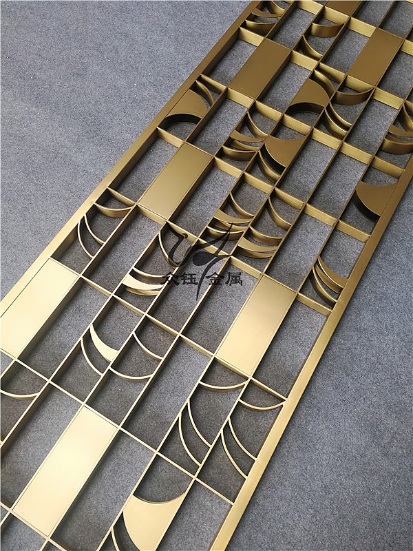 酒店大堂装饰豪华各种不锈钢玫瑰金屏风