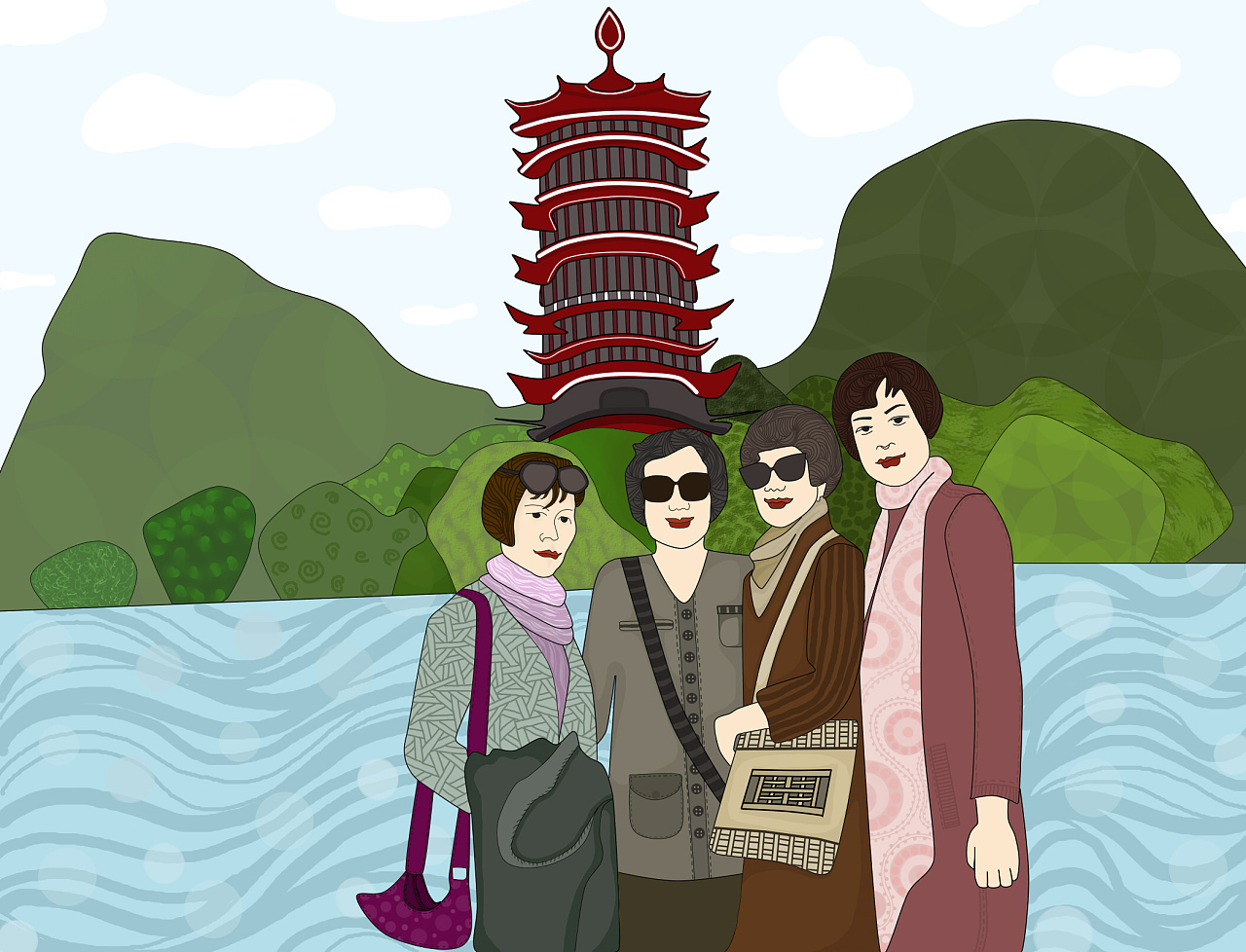 游客照|插画|艺术插画|z55371773 - 原创作品 - 站酷 (zcool)