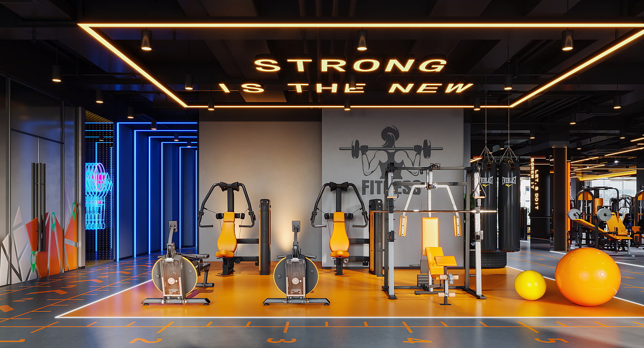 现代健身房|空间|商业空间设计|旧是远方 - 原创作品 - 站酷 (zcool)