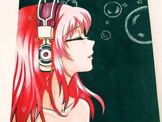 listen（个人主页-ZMjYwOTEzNzI=） - 单幅漫画 - 站酷设计师jeanniea原创素材 - 站酷ZCOOL