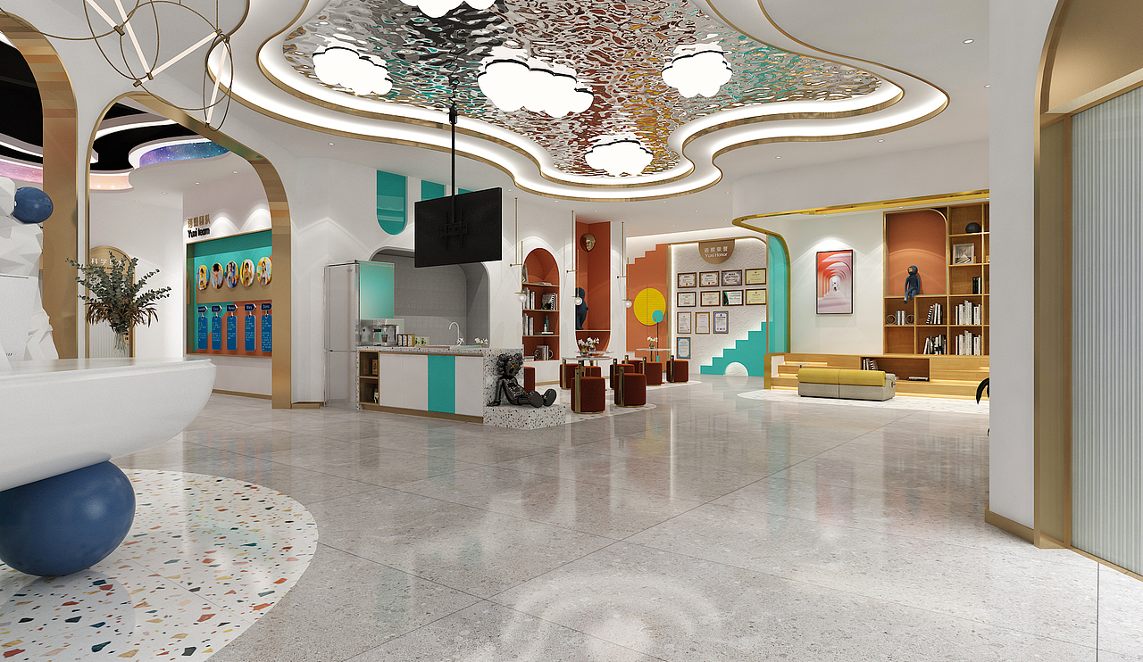 语熙艺术培训中心室内设计|空间|商业空间设计|集简设计 - 原创作品