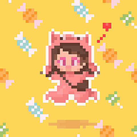 加了一个糖果背景