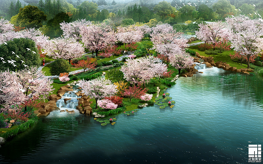 桃花溪|空间|景观设计|品牌陪伴者 - 原创作品 - 站酷 (zcool)