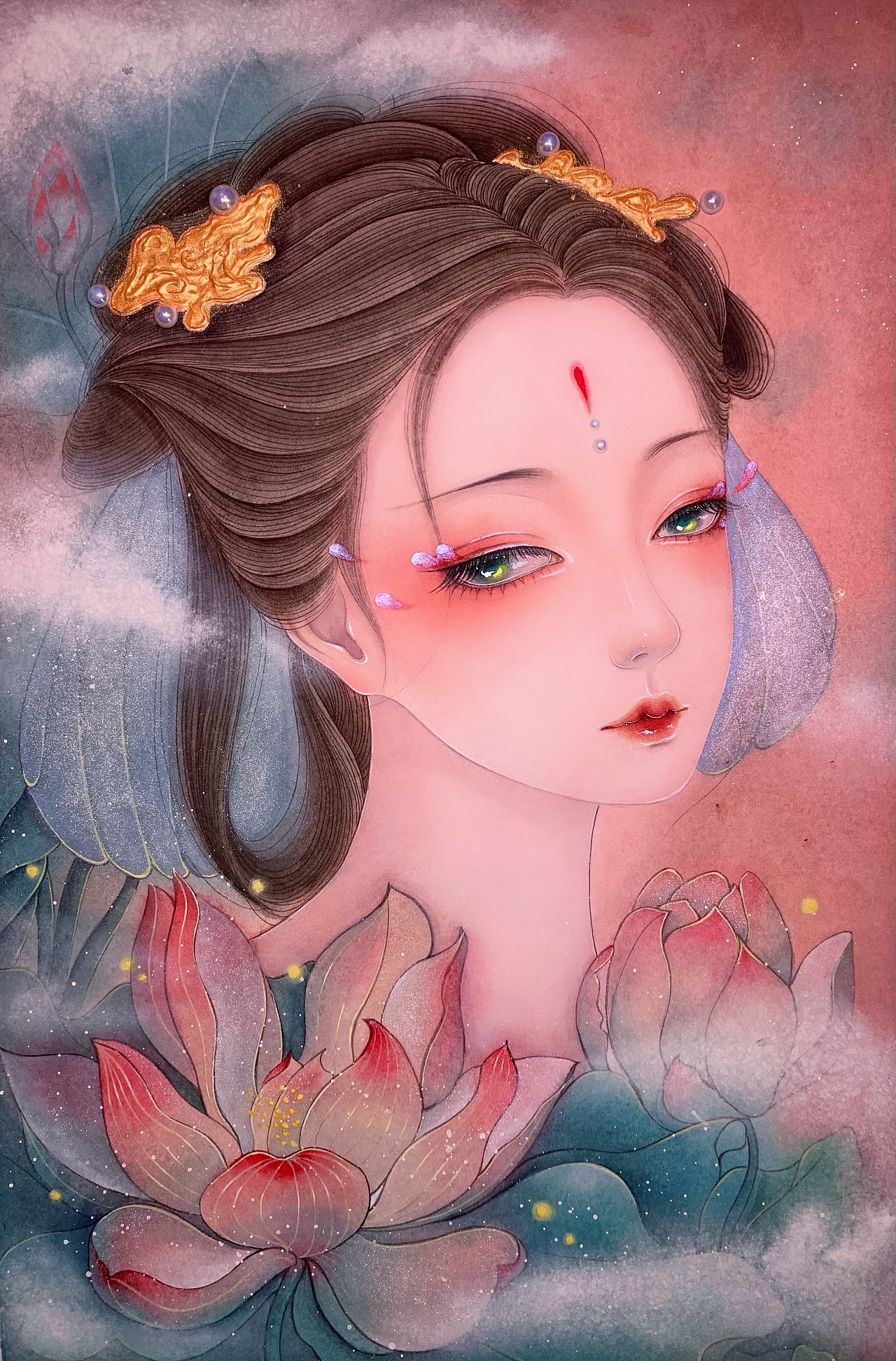 原创水彩插画美女|纯艺术|绘画|静兮水彩 - 原创作品 - 站酷 (zcool)