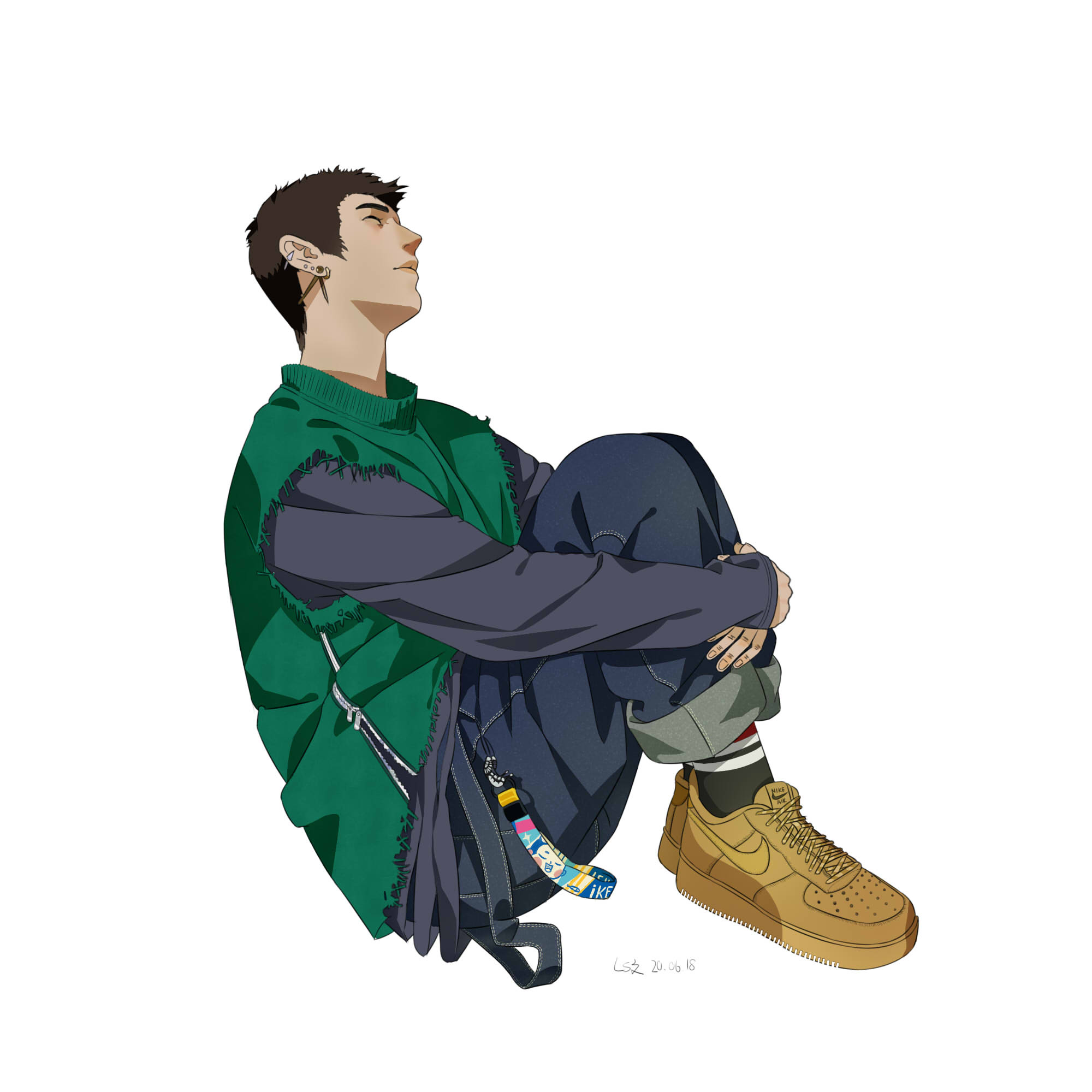 临摹练习十四《孙无力系列》|插画|插画习作|林白白 - 临摹作品