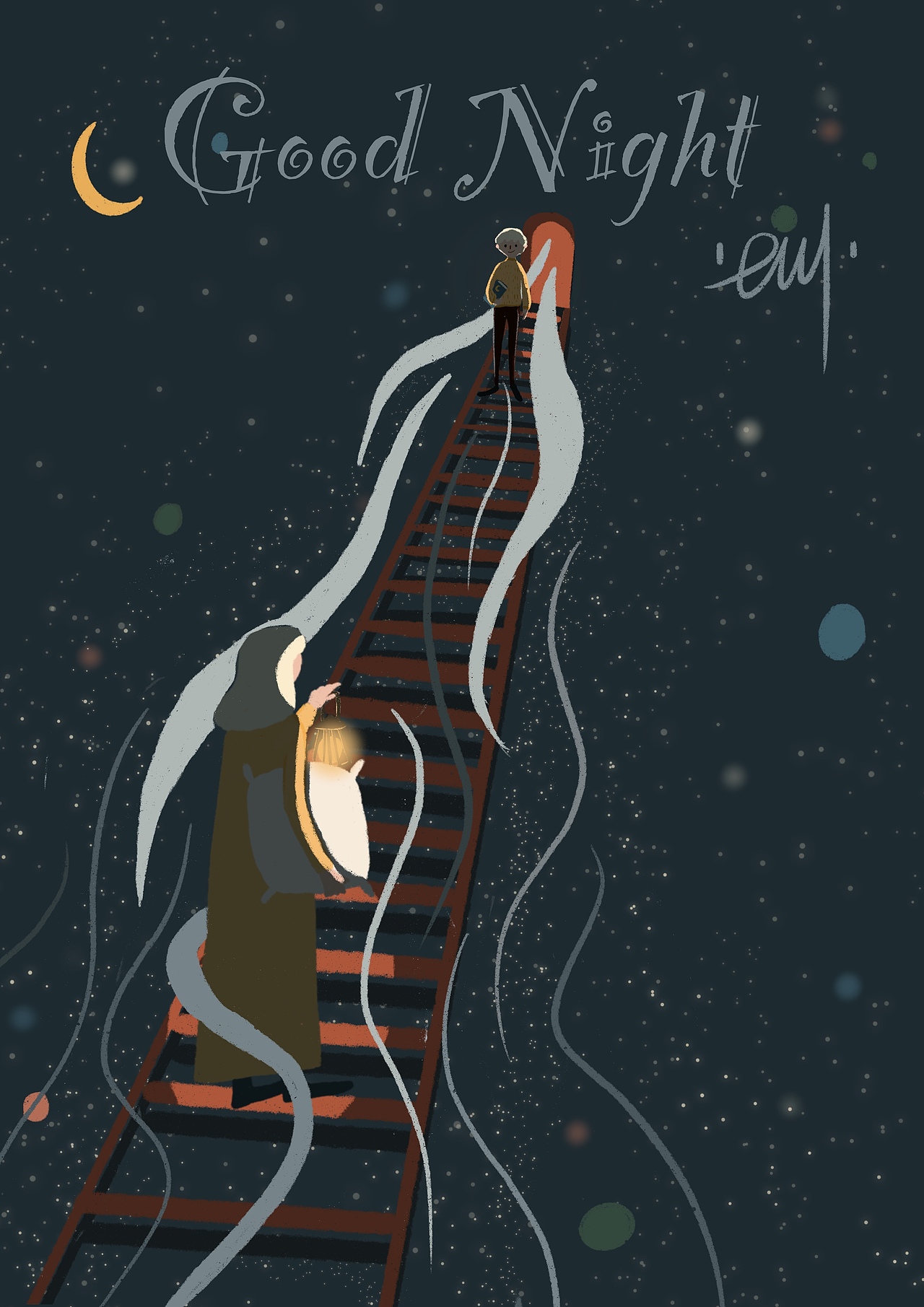 晚安集（图ZMTc0NTA0MzU2） - 创作习作 - 站酷设计师七川插画原创素材 - 站酷ZCOOL