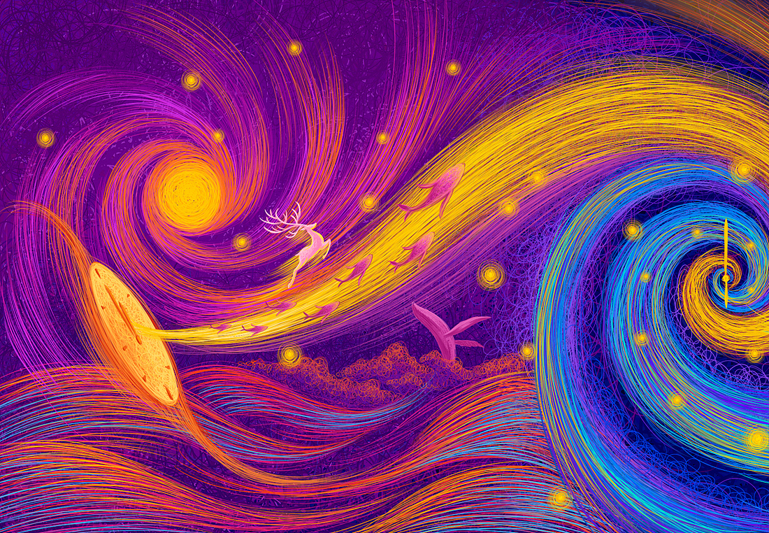 插画灯光艺术【王云飞 x 益田·假日里】