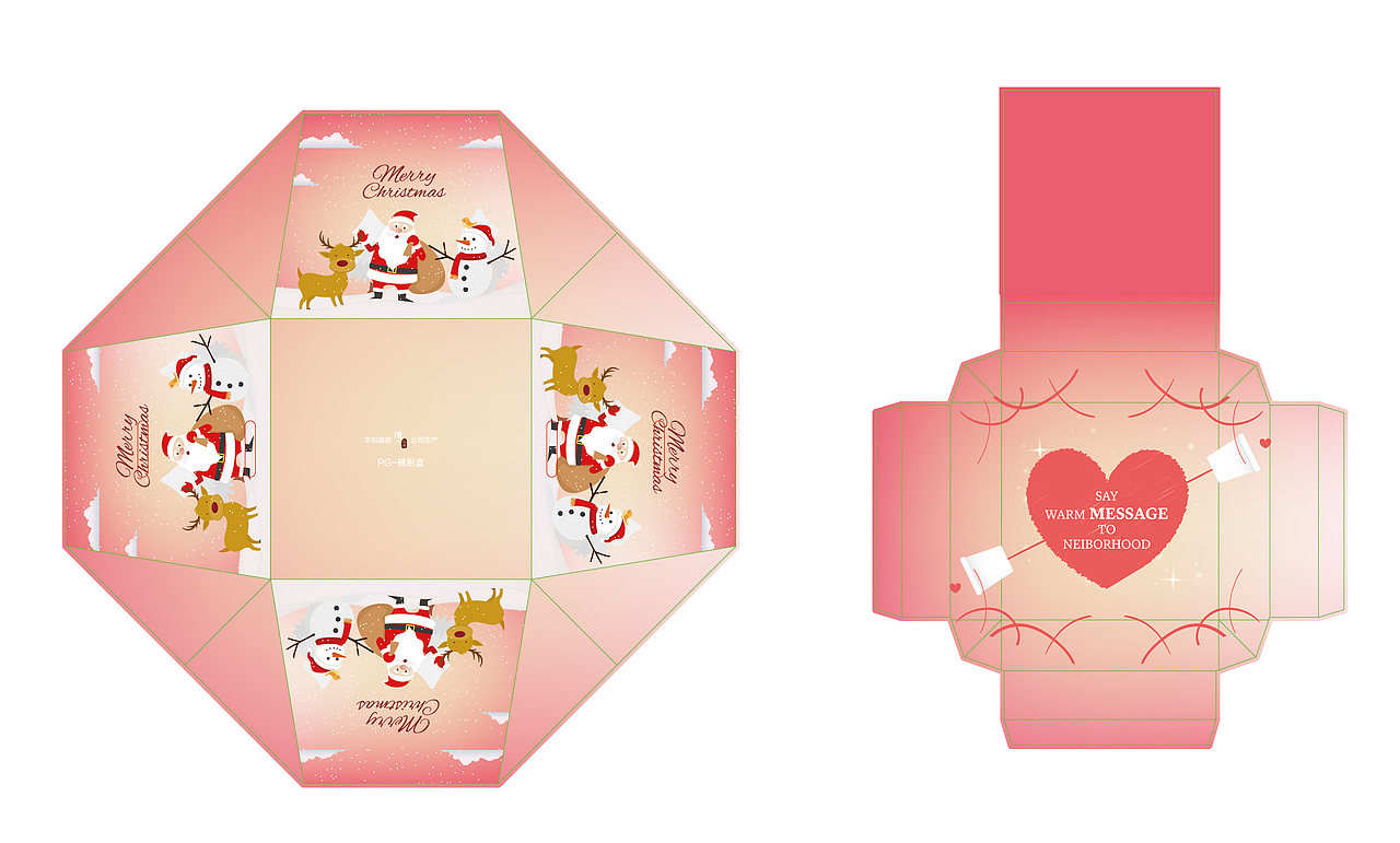 圣诞梯形苹果盒设计+详情页制作（图ZMjA2ODA0ODUy） - 包装 - 站酷设计师森林木偶原创素材 - 站酷ZCOOL