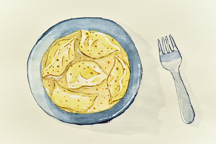 意大利奶油白汤饺