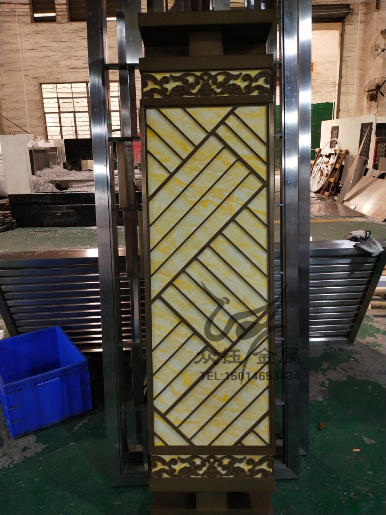 售楼部不锈钢壁灯 云石遮光灯罩