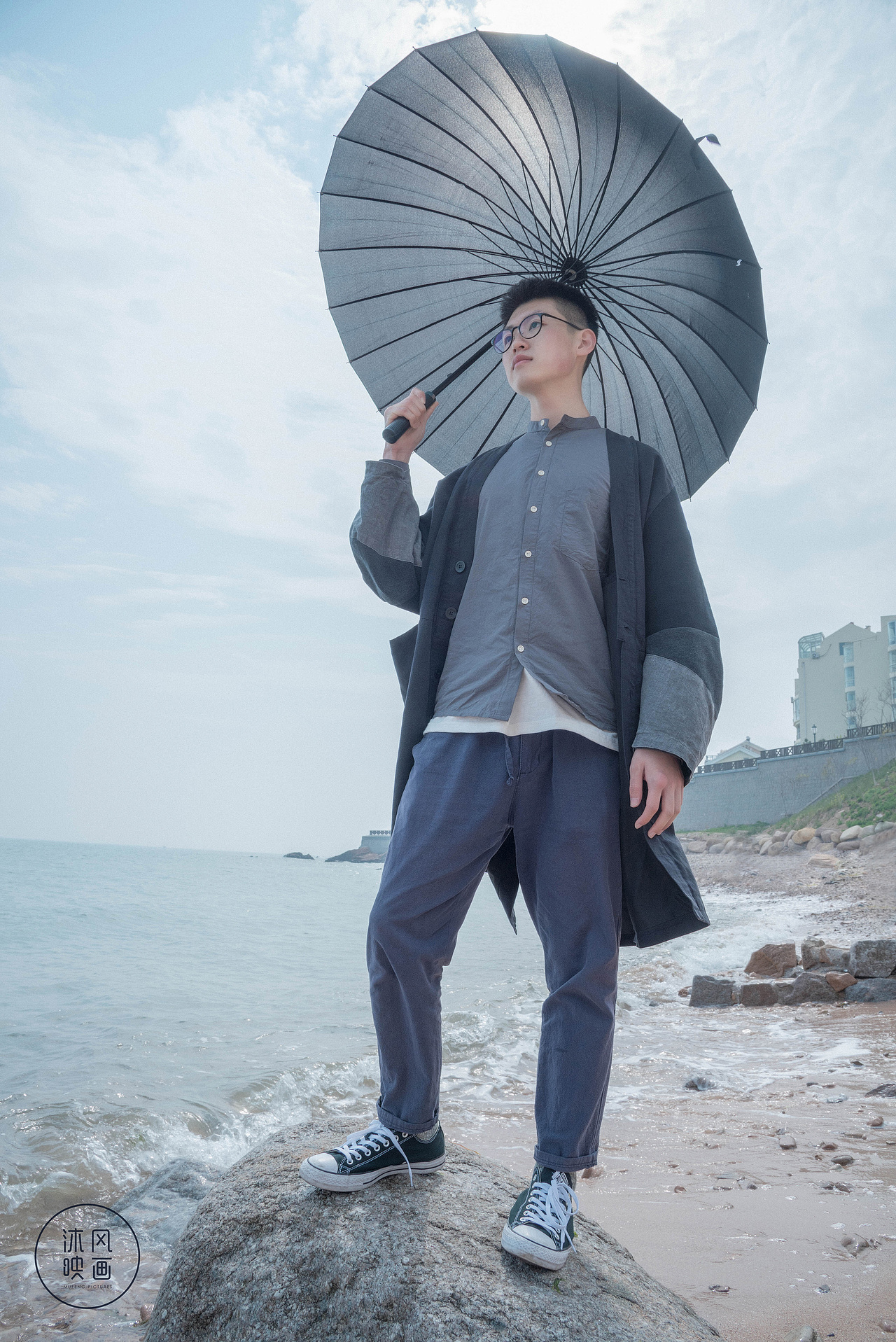 海边日系清新人像