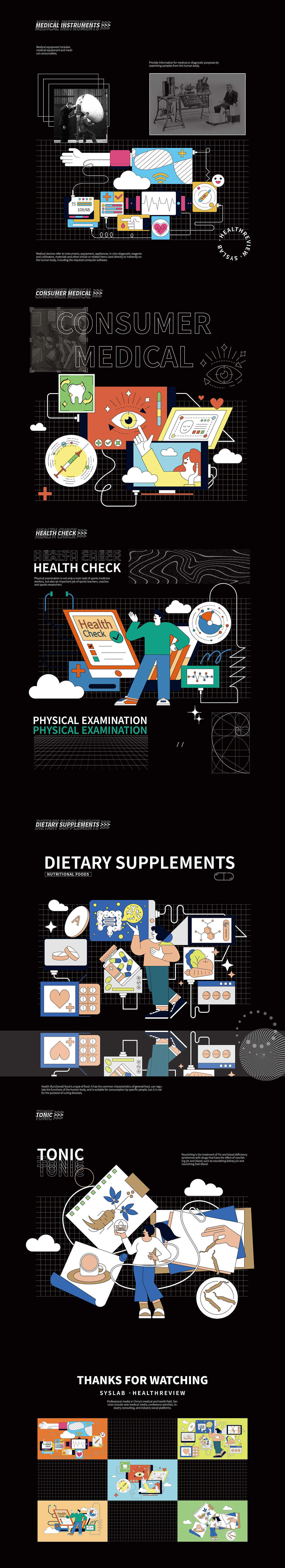医疗品牌主题插画设计