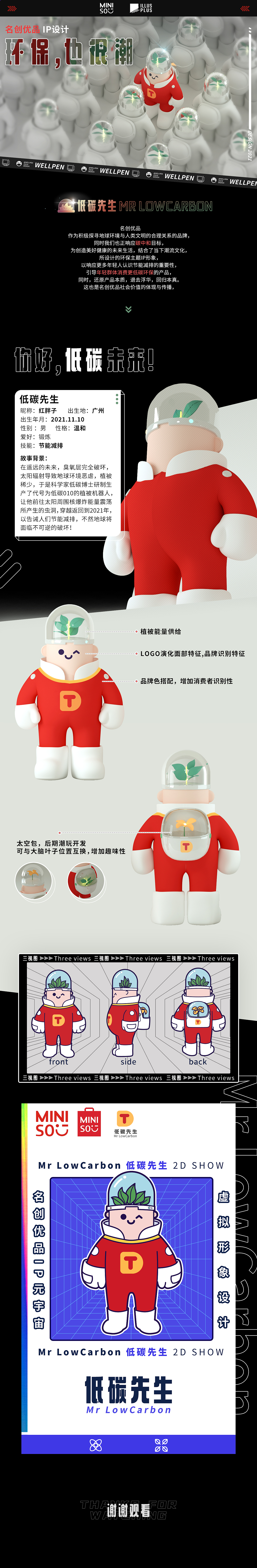 《低碳先生》名创优品IP设计
