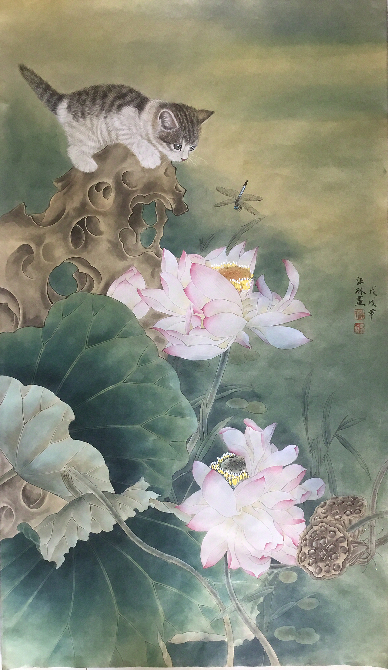 画家汪林工笔画作品