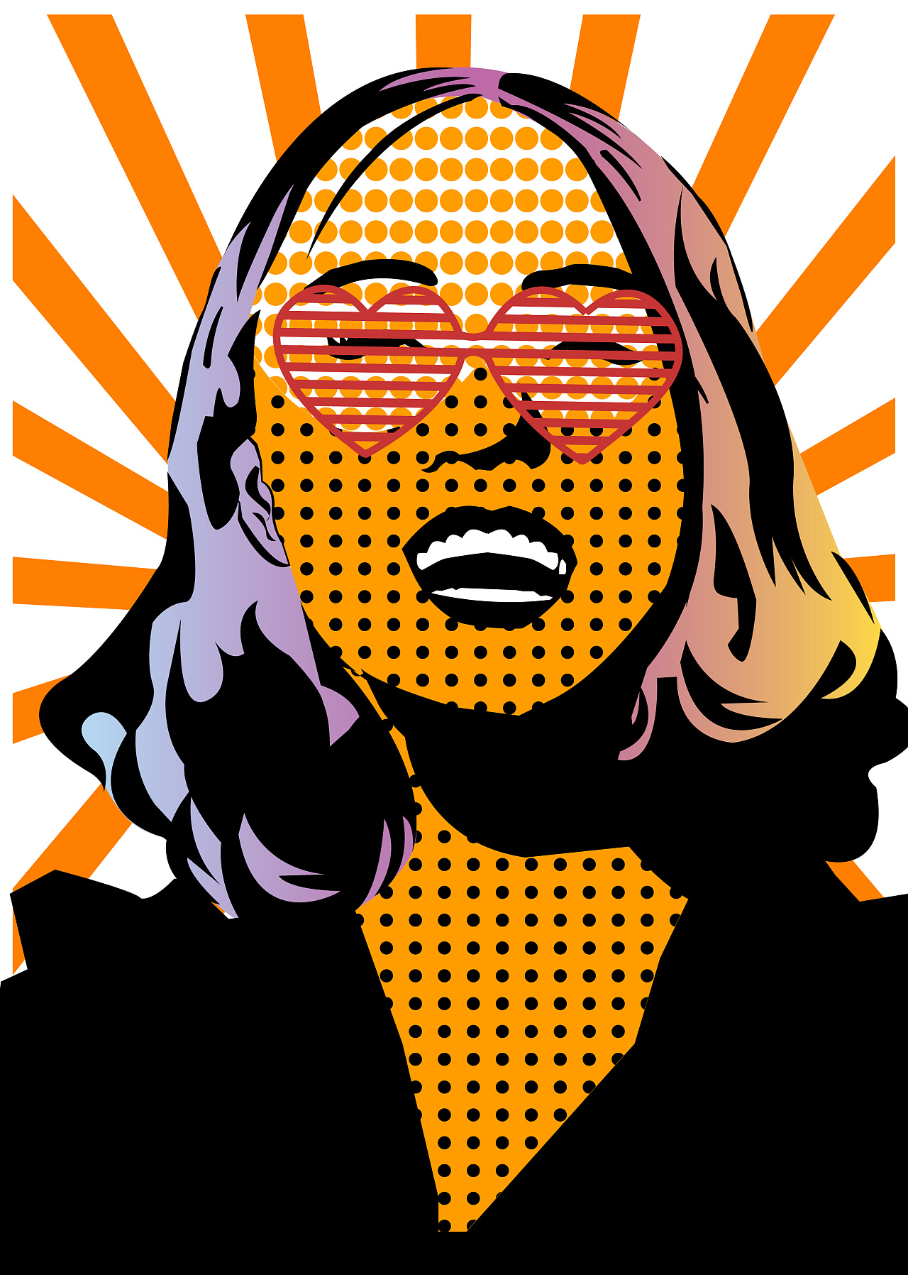 波普系列头像|插画|涂鸦/潮流|阿漫漫 - 原创作品 - 站酷 (zcool)