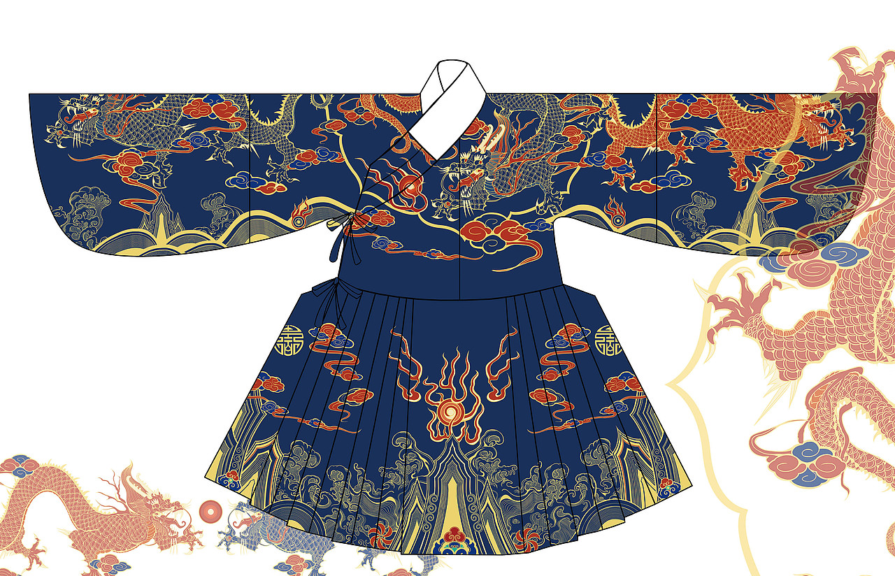 汉服图案设计（图ZMjc2MzUxMjMy） - 传统/民族服饰 - 站酷设计师鉄切山原创素材 - 站酷ZCOOL