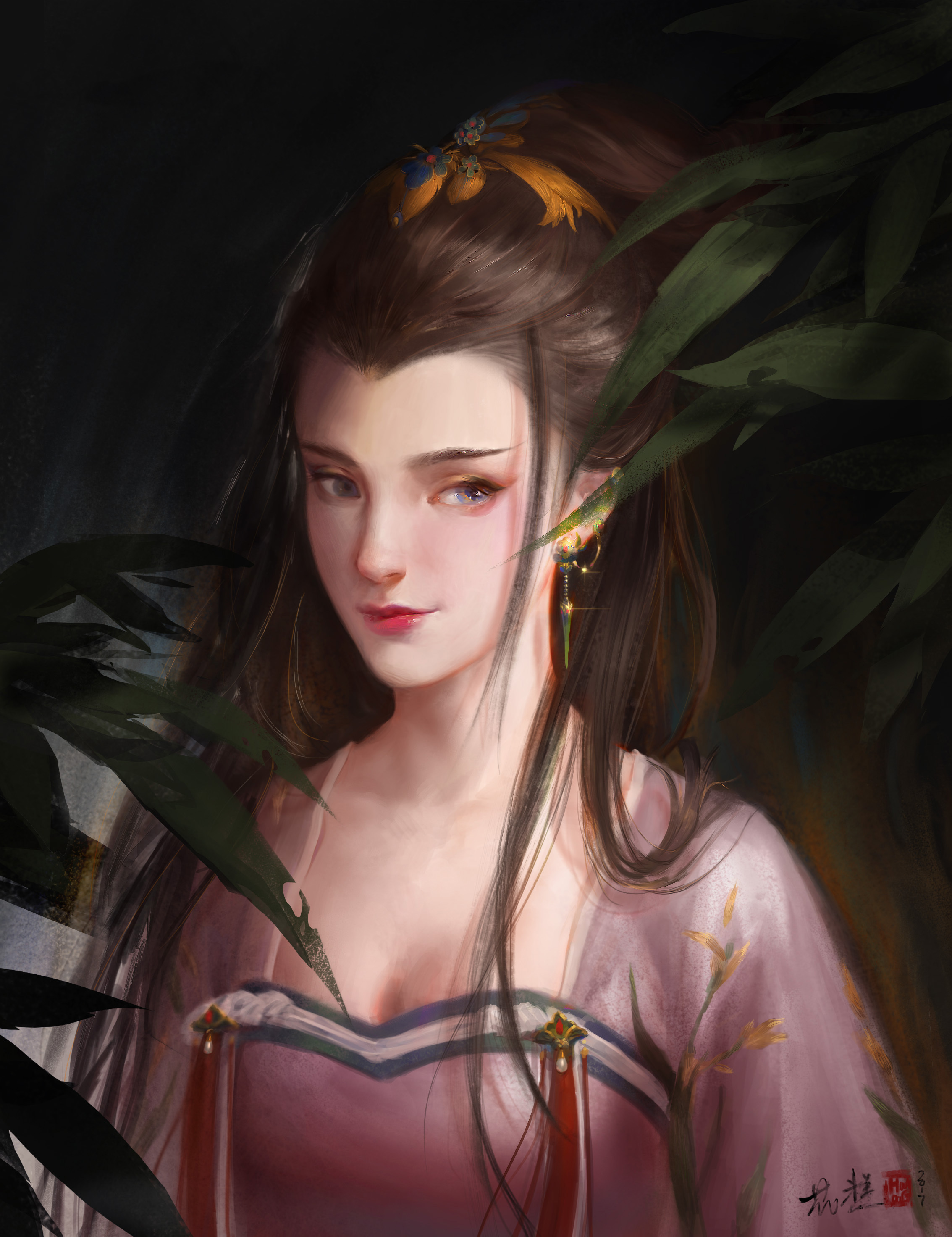 近两年的一些 美人像合集(14张)|插画|游戏原画|花兰台 - 原创作品