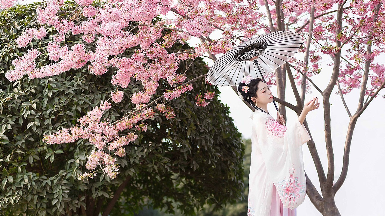 桃花依旧笑春风古风汉服系列作品