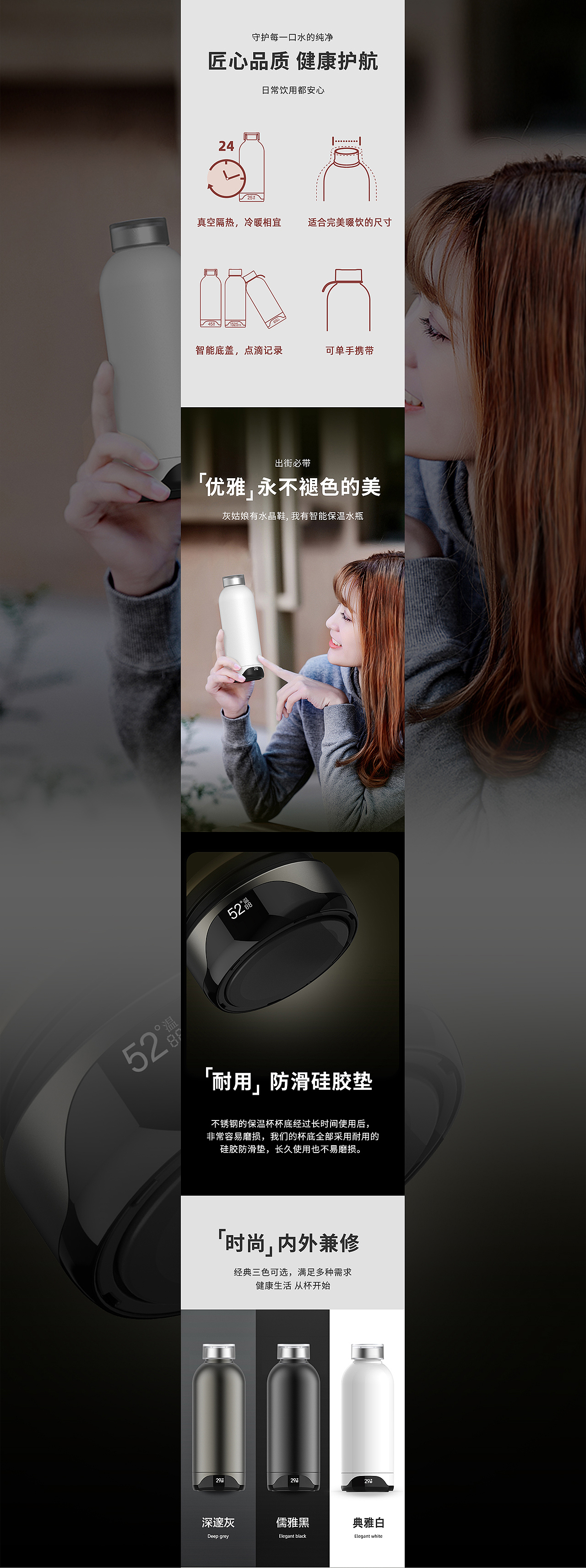 智能水杯详情页 ✖ 迭代杯 ✖ 第一稿