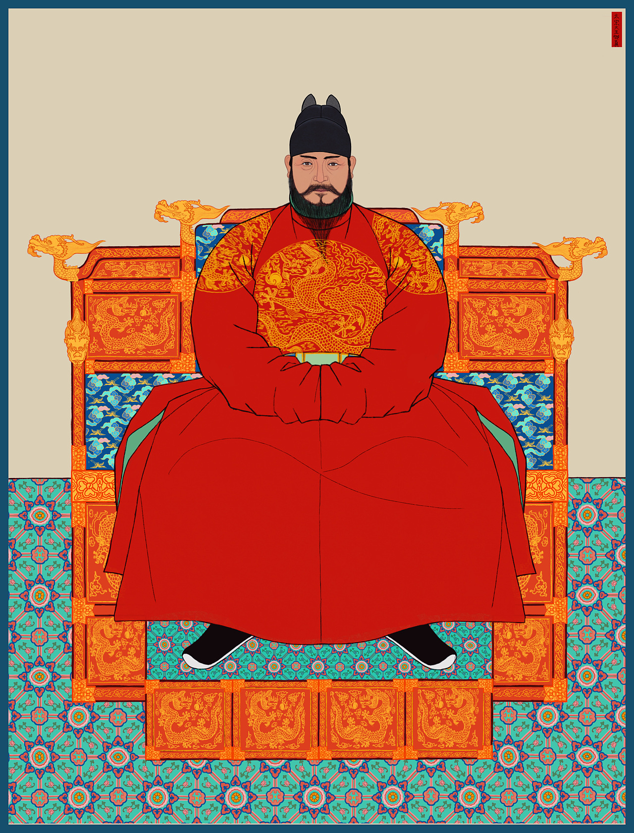 朝鲜国王画像图片