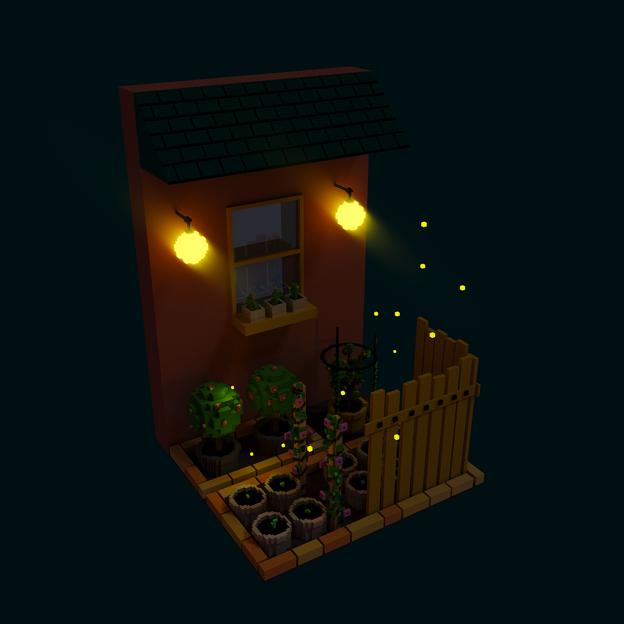 MagicaVoxel 体素作品 ——人总是习惯追逐光（图ZMjQzNzc0NzQw） - 场景 - 站酷设计师夜夜森林原创素材 - 站酷ZCOOL