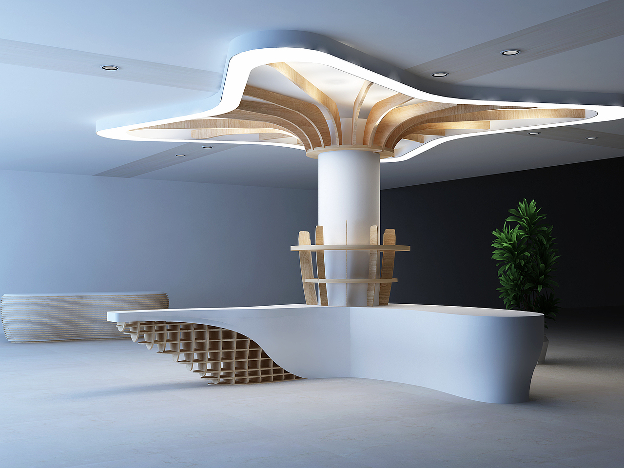 服务台接待台|空间|展陈设计|vengie_原创作品-站酷(zcool)